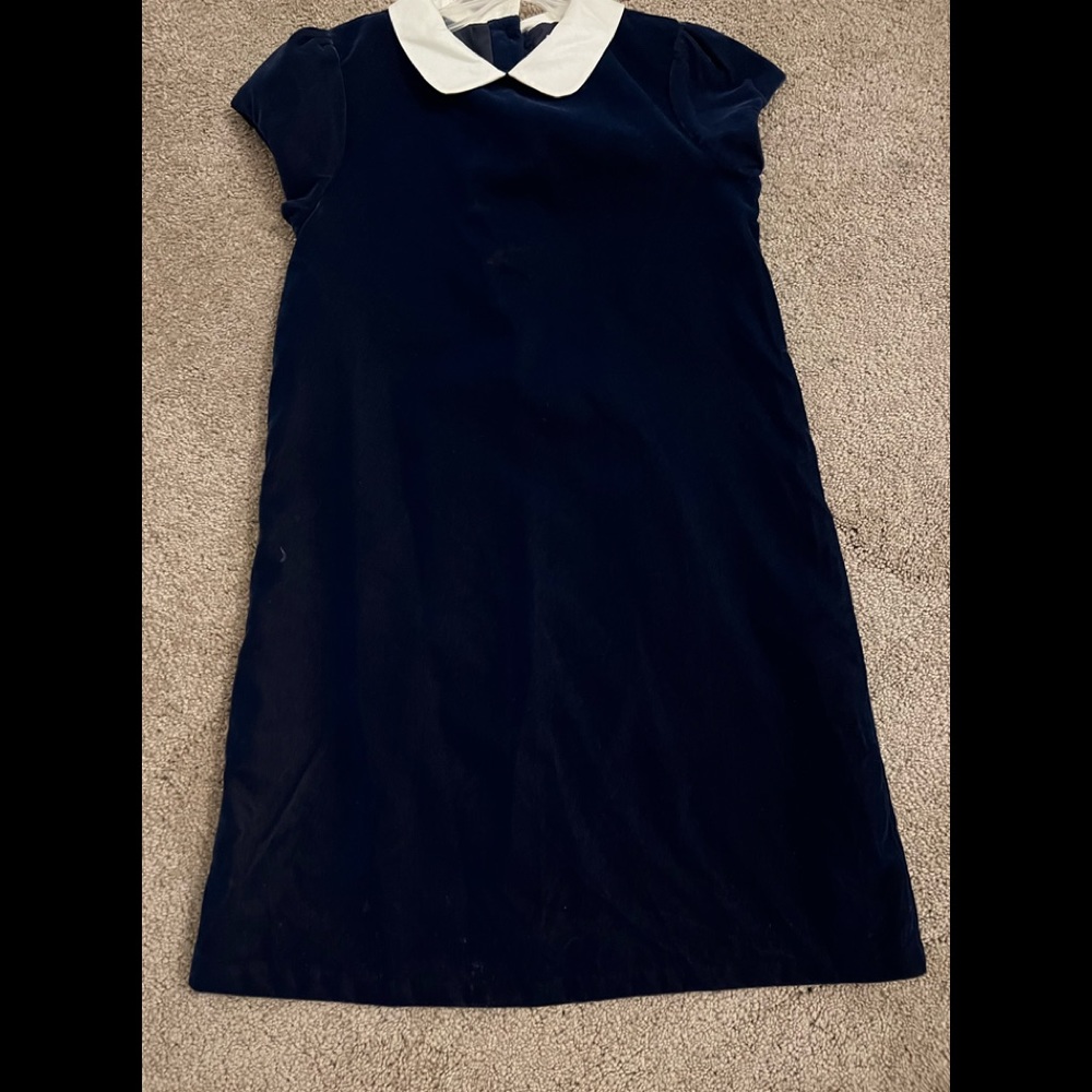 Girls' Short Sleeve Velvet Dress